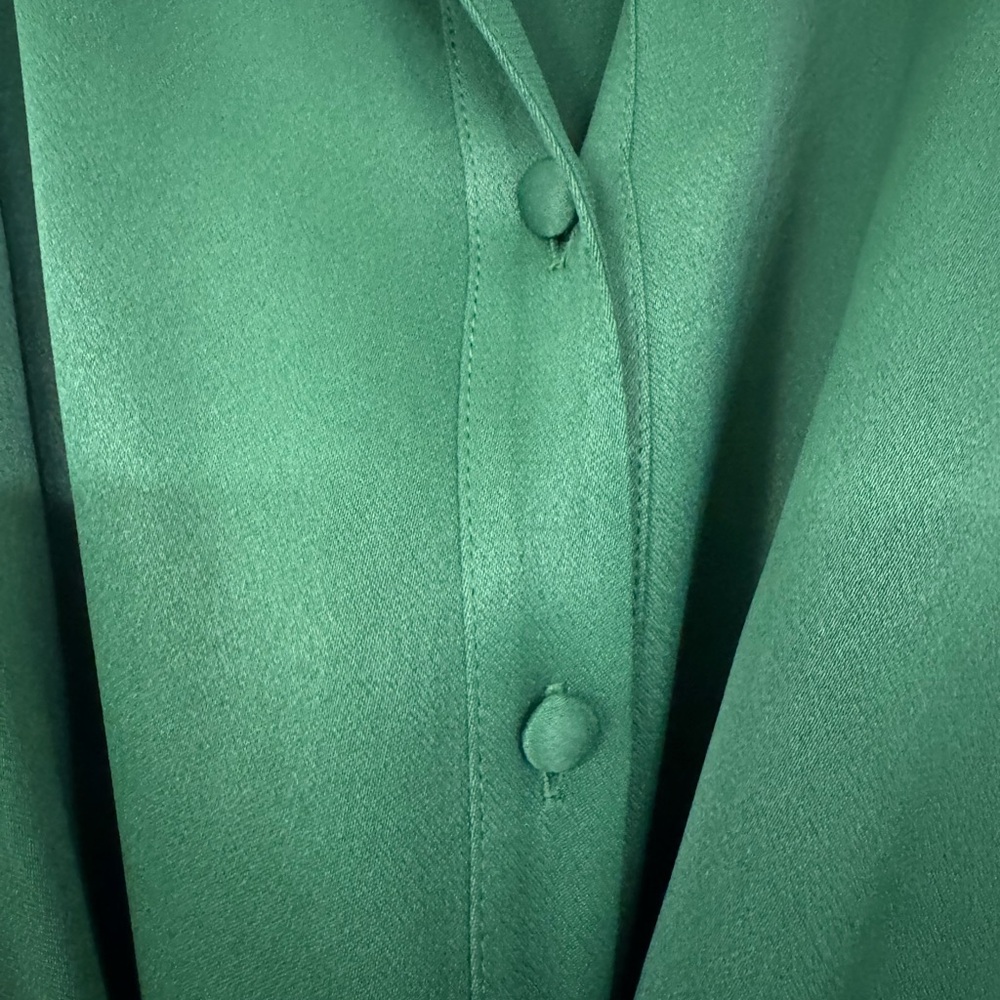 NWT Boden Emerald Satin Midi Dress - Picture 4 of 4